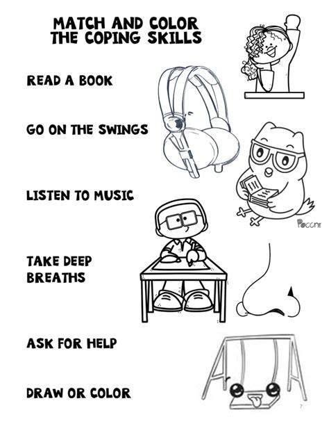 Coping Skills Coloring Pages