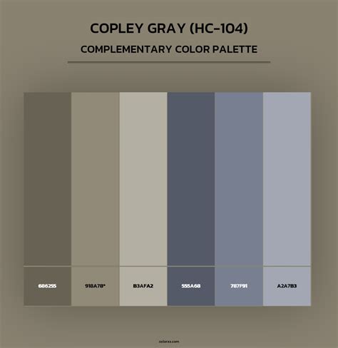Copley Gray Color Palette