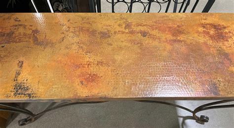 Copper Top Console Table