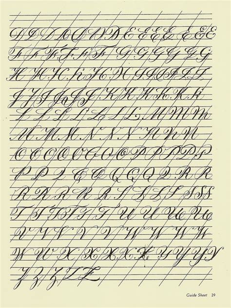 Copperplate Calligraphy Alphabet Practice Sheets Pdf