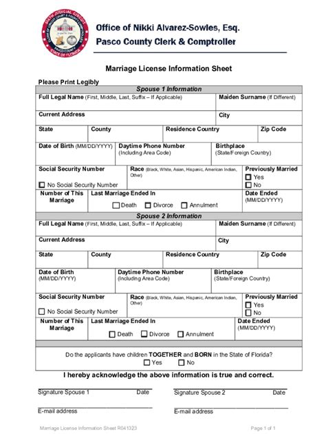 Get Your Copy of Marriage License Florida: A Step-by-Step Guide to Obtaining Legal Documentation for Your Marriage