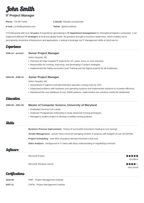Copy Resume Template
