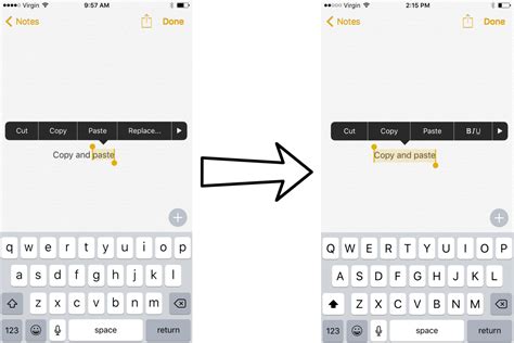 Copy and paste iPhone
