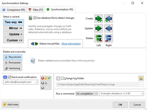 Copy or sync your files