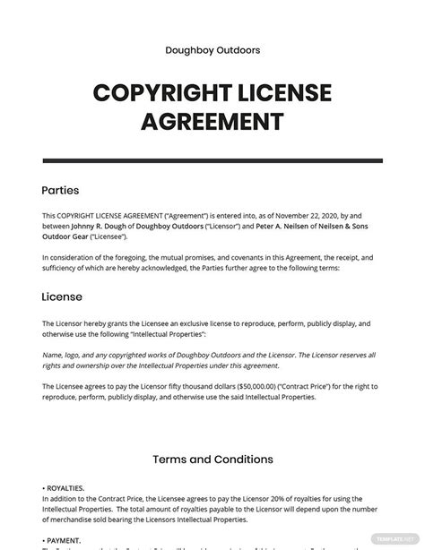 Trademark License Agreement Template Businessinabox™ Trademark License