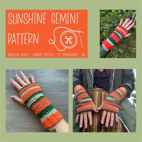 Coraline Gloves Crochet Pattern