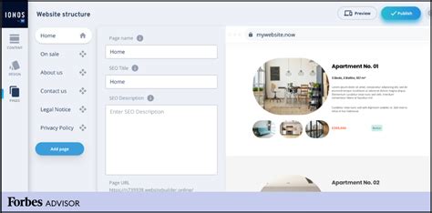 Core features of the IONOS website builder