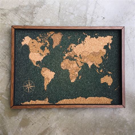 Cork Map Of World