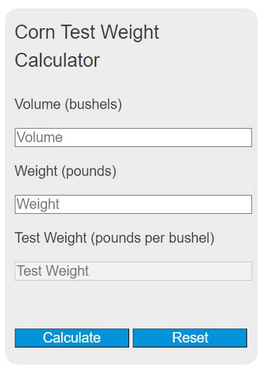 Optimize Your Corn Harvest with our Test Weight Calculator (SEO title)