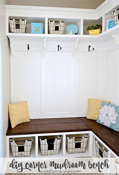 Corner Mudroom Bench