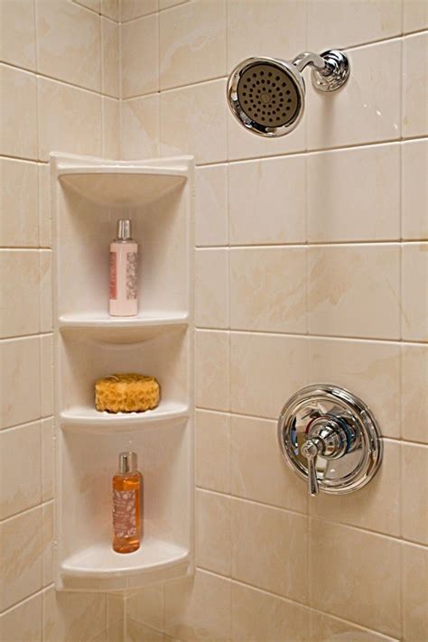 Brrnoo 4 Layer Shower Corner Caddy Pole Shelf Adjustable Telescopic Bathroom Corner Shelf Wall
