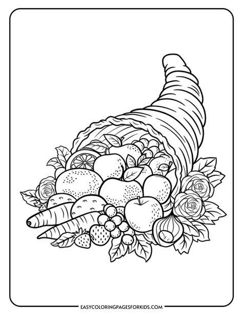 Cornucopia Coloring Page