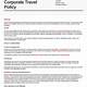 Corporate Travel Safety Policy Template