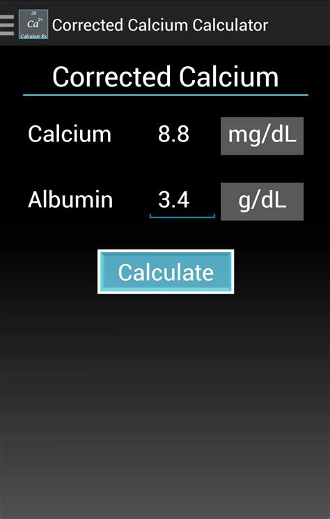 Corrected Calcium Calculator