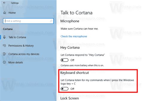Cortana Keyboard Shortcuts