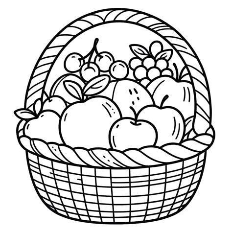 Cos De Fructe Desenat