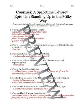 Cosmos Episode 1 Worksheet Answers