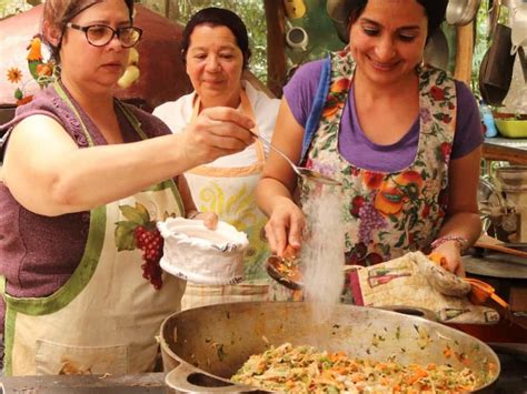 Costa Rican cooking class setup