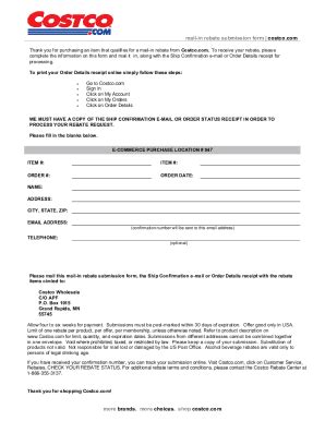 Costco Printable Application