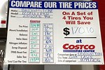 Costco Tire Price List