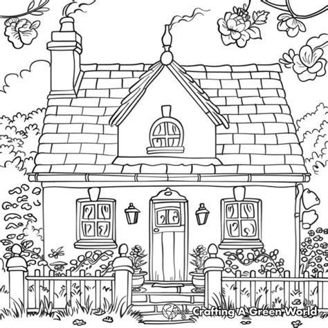Cottage Coloring Pages