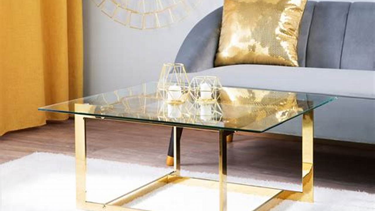 Couchtisch Gold Glas - Eleganz und Stil für Ihr Wohnzimmer