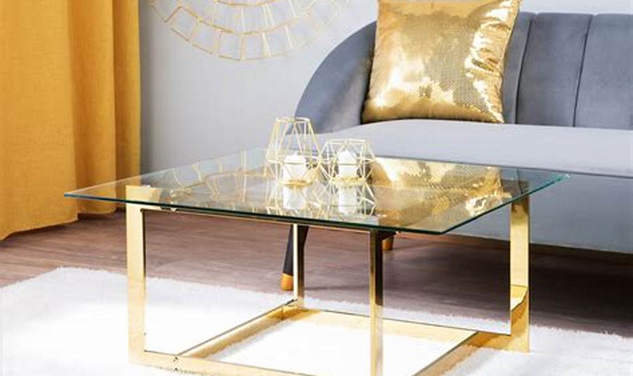 Couchtisch Gold Glas - Eleganz und Stil für Ihr Wohnzimmer