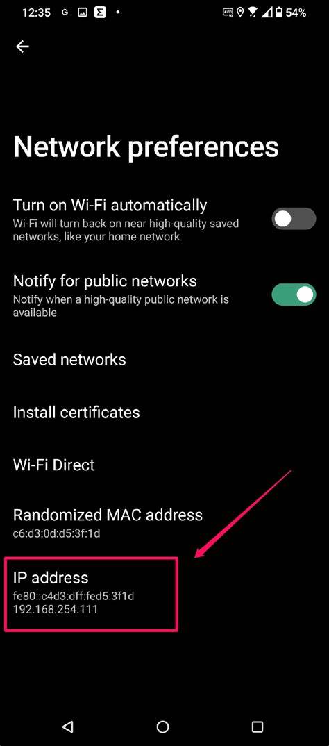 Review MAC address privacy or randomization settings