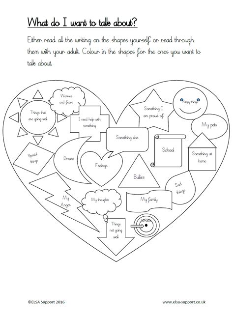 Counseling Art Therapy Worksheets