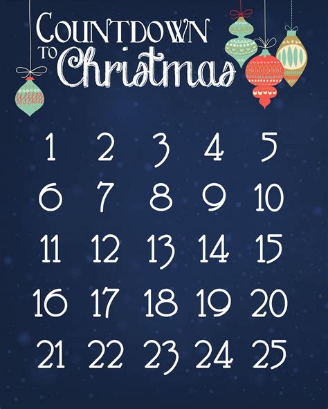 Countdown To Christmas 2021 Printable Schedule Christmas Trends 2021