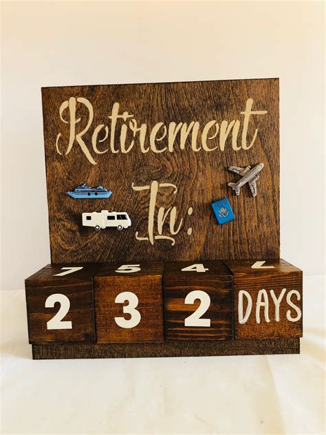 Countdown To Retirement Calendar Printable