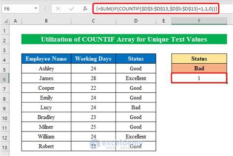 Countif Array Excel