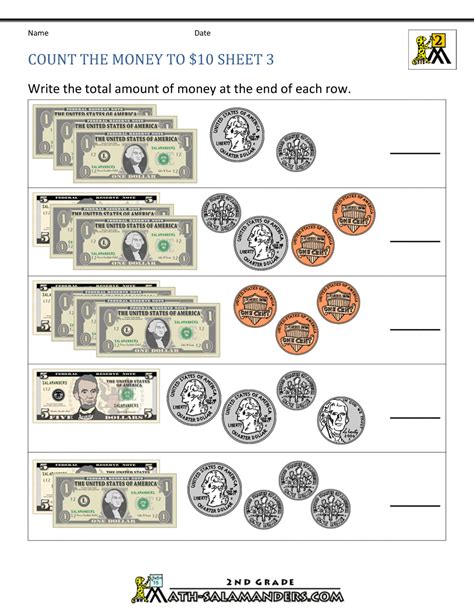 Counting Money Worksheets Printable