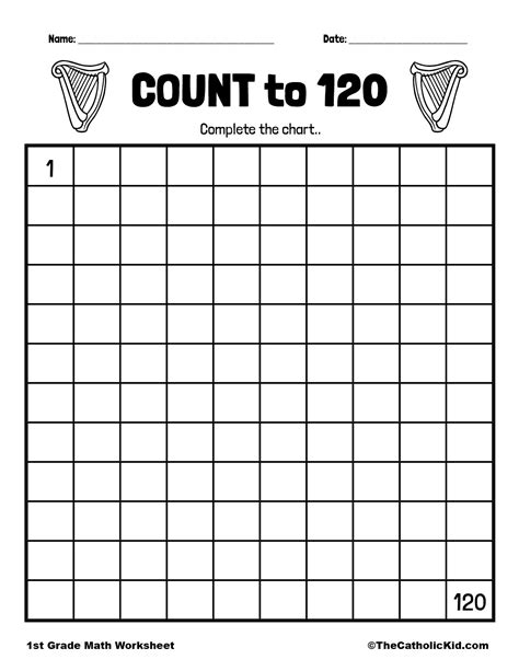 Counting To 120 Worksheets