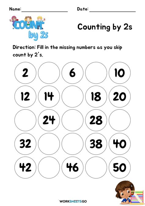 Counting by 2s II - Math Practice Worksheet (Grade 2) - TeacherVision.com