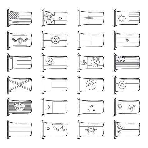 Country Flags Coloring Pages