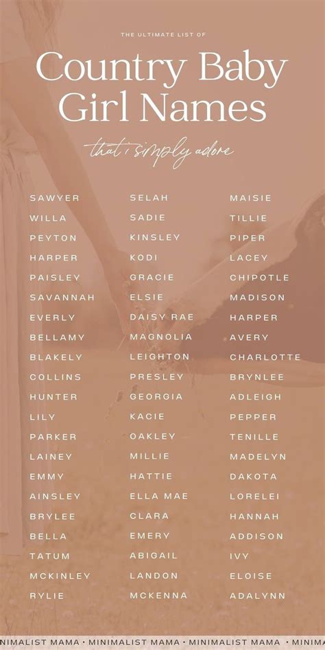 Country Girl Names That Start With B