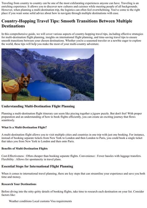 Country Hopping (Use with caution!)