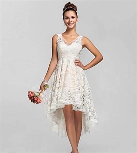 Elegant Rustic Charm: Capture the Essence of A Country Wedding with Short-Front, Long-Back Dresses