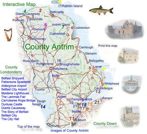 County Antrim Ireland Map