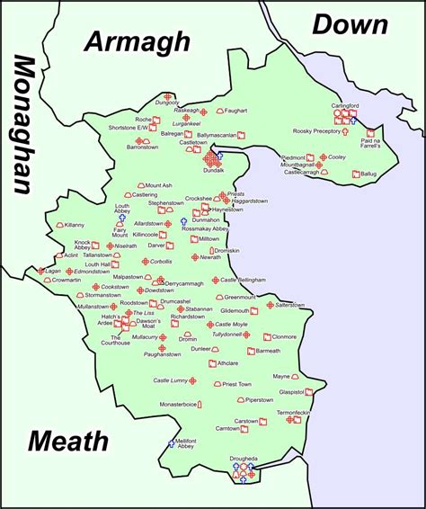 County Louth Ireland Map