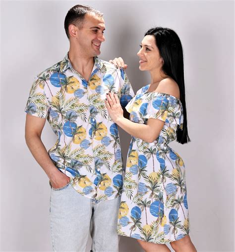 Get Island-Ready: Couple's Matching Hawaiian Shirts for Your Next Adventure