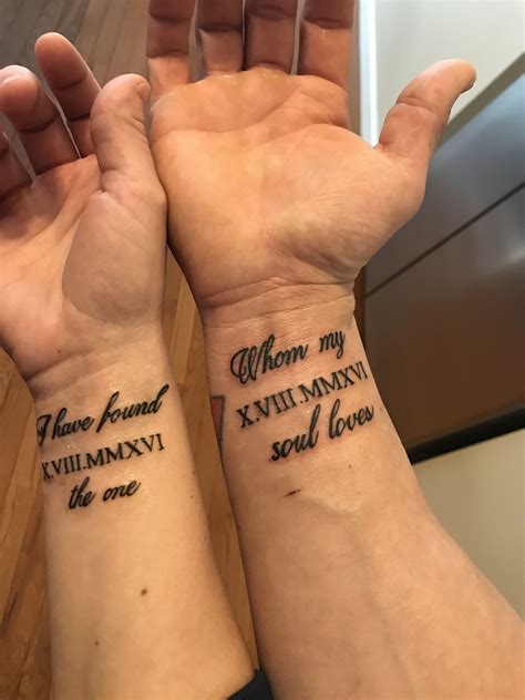 I have found the one whom my souls loves, couples tattoo