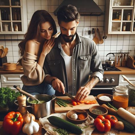 Couple Cooking Together