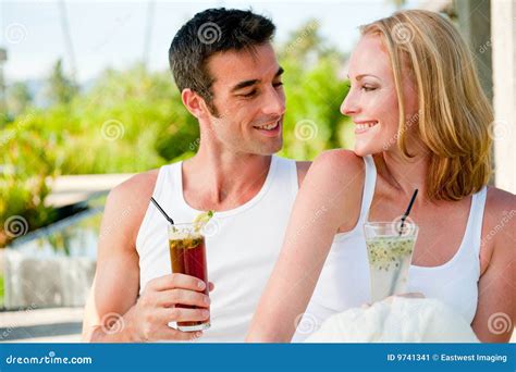 Couple Enjoying Drinks