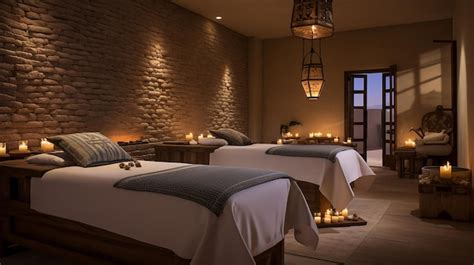 A clean and relaxing couple's massage room