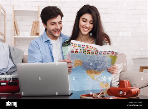 Couple Planning Vacation