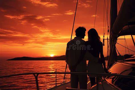Couple Sunset Sailing