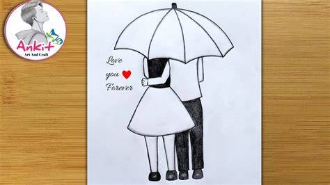 Couple Umbrella Drawing
