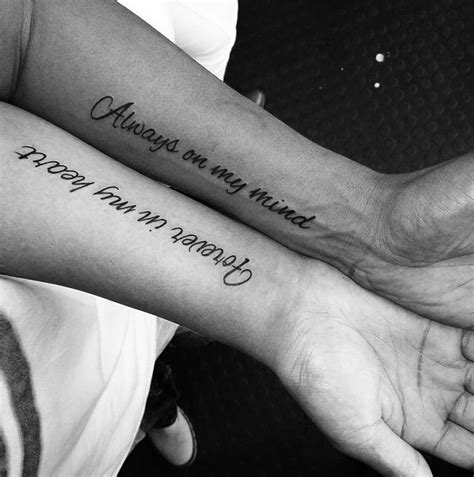 Couple Quotes Tattoos / Couple Tattoos for the Much in